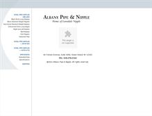 Tablet Screenshot of albanypipeandnipple.com